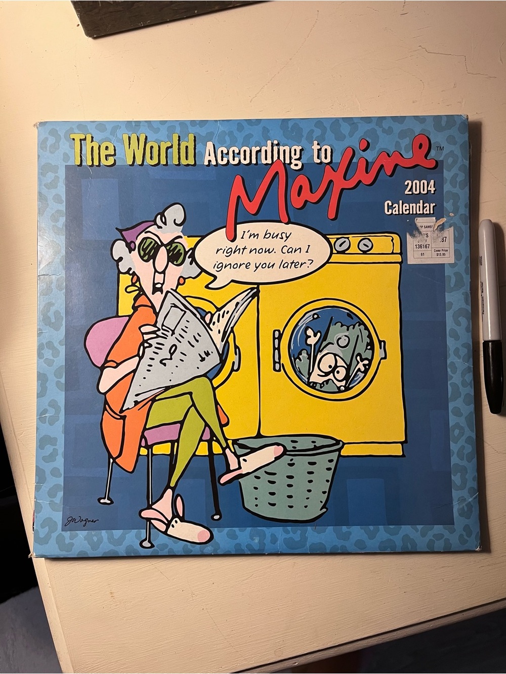 Maxine of Hollywood 2004 Calendar - Blue & Yellow Cover